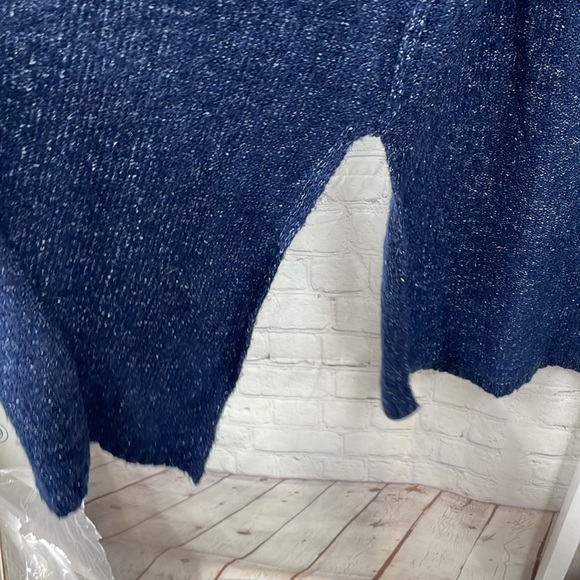 Love by Design navy speckled sweater duster vest XL open cardigan - Picture 4 of 6